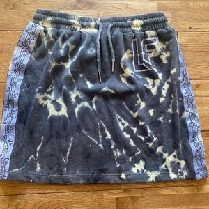 LF The Brand Fleece Tie‎ Dye Mini Skirt Size Small